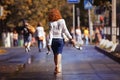 Ã¢â¬â¹Ã¢â¬â¹girl walks at street